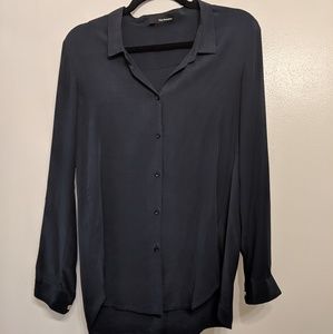 The Kooples navy silk shirt in small